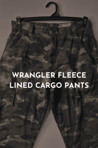 Wrangler fleece lined cargo on sale jeans